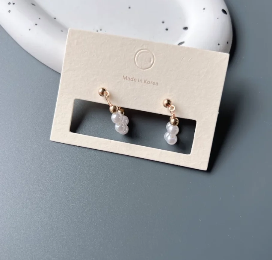High End Jewelry Cardboard Customized Jewelry Packaging Earring Card Hair Clip Necklace Card