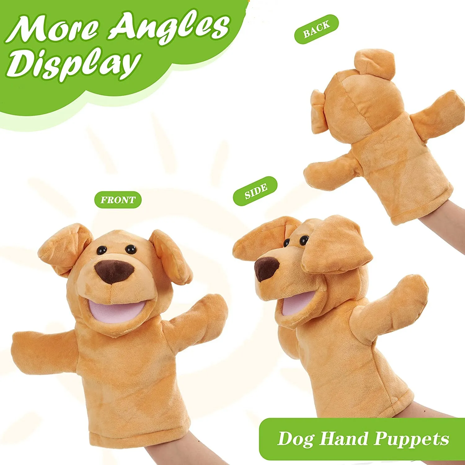 2025 Muppets Soft Handheld Puppy Dog Puppet Lovely Plush Toy for Kids Adults PP Cotton Bag Type Gift Developed Intelligence