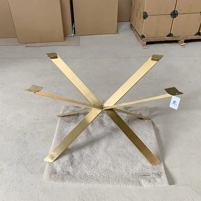 Factory Price Stainless Table with Square Legs Furniture Table Legs Furniture Base Gold Stainless Steel Metal Dining Iron Modern