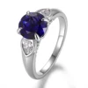 Real solid 18Kgold lab gemstone ring