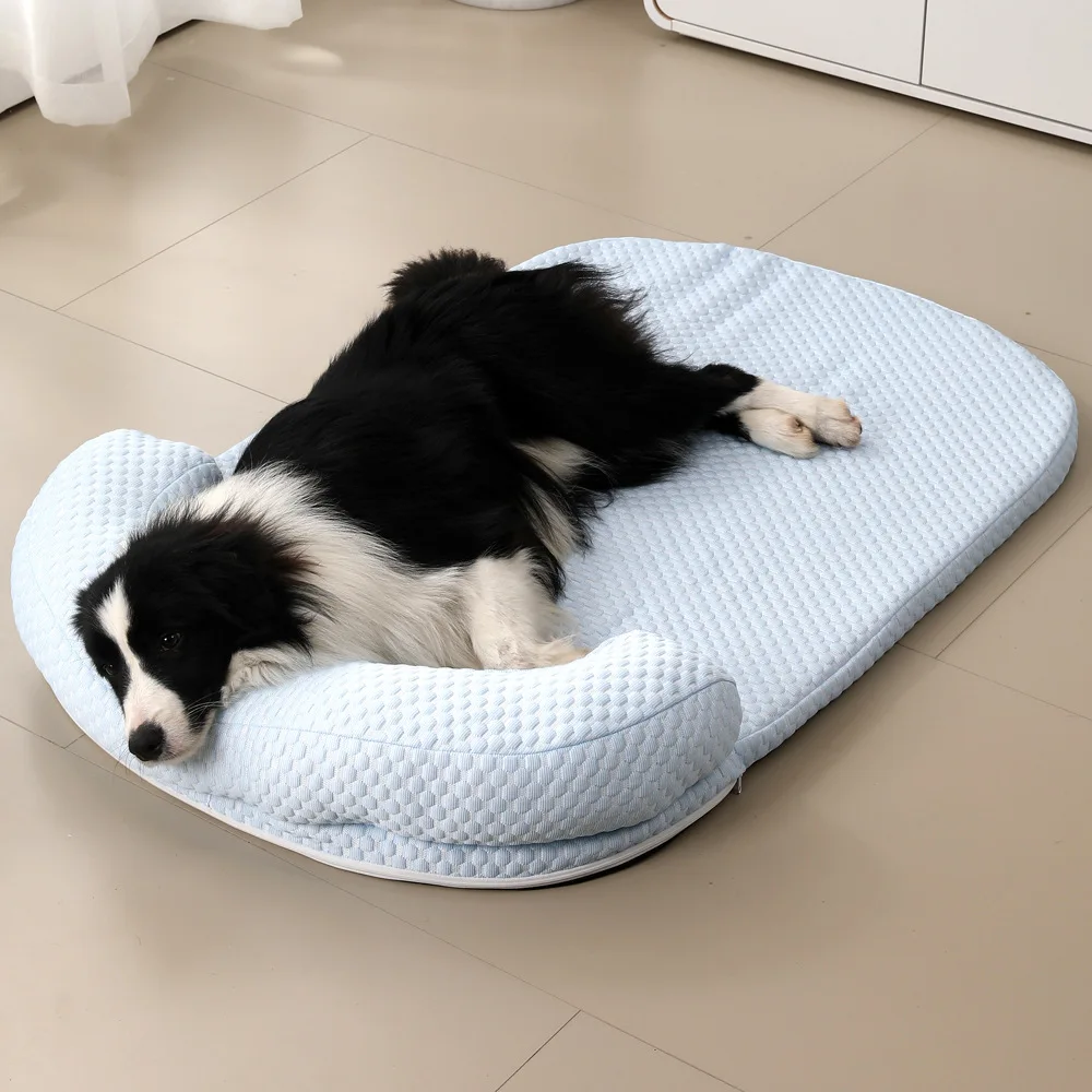 Summer Cooling Pet Bed Soft Memory Foam Big Dog Bed