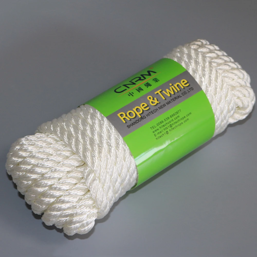 18 Mm 20 Mm 22 Mm White 3-strand Polypropylene Rope Cordage String With ...