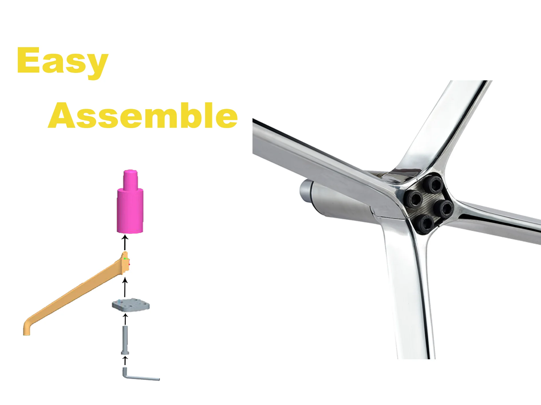 Четырехзвездочные металлические ножки для мебели, офисные ножки для стульев, мебельная фурнитура zhunxing