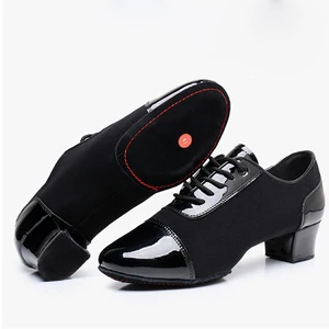 Men's Professional Ballroom Tango Dance Shoes Soft-Soled Oxford Cloth Training  Dance  Shoes