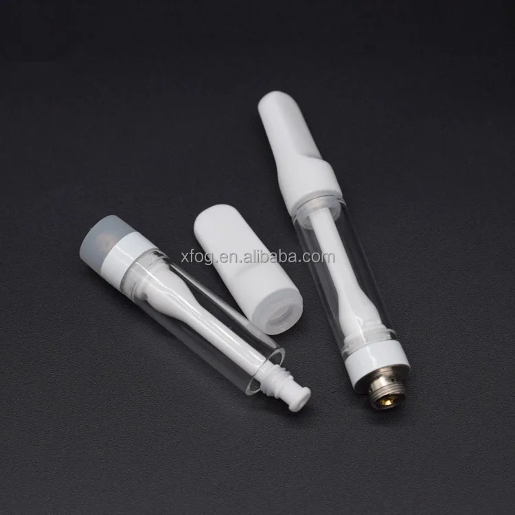 Full ceramic cartridge glass tank press tip cbd vape 05 ml ceramic vape cartridge