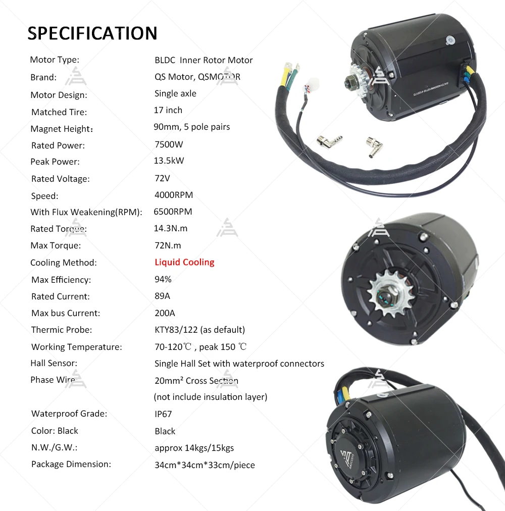 SiAECOSYS - QS Motor, Liquid Cooled 