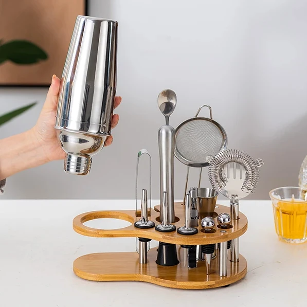 Stand Kit Bartender Tools Shakers Cocktail Maker Bar Accessories Set Stainless Steel Cocktail Set Bar Tools