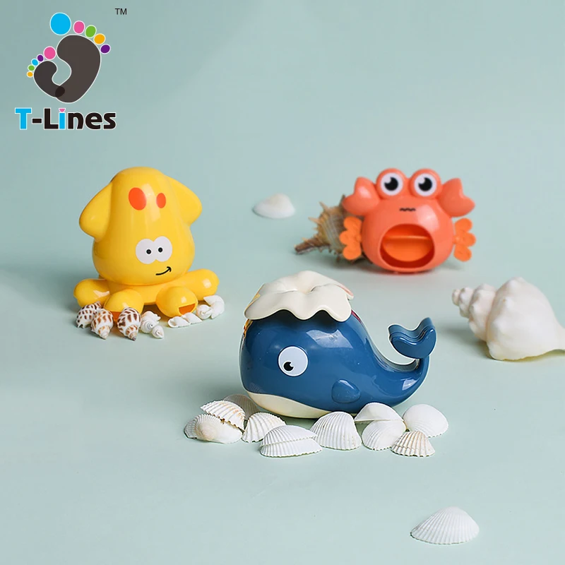 
Мультяшные игрушки-крабы для душа, детские водные трубки, игрушка для ванны, распылитель воды для детей 