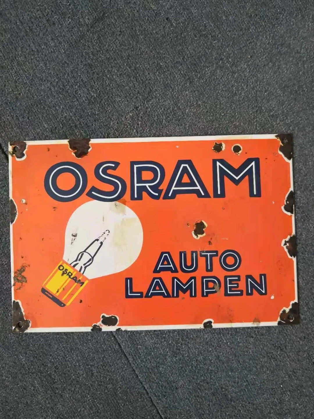PANNEAU DE SIGNALISATION Tole Émaillé Sens Interdit Diamètre 70 Cm 1964