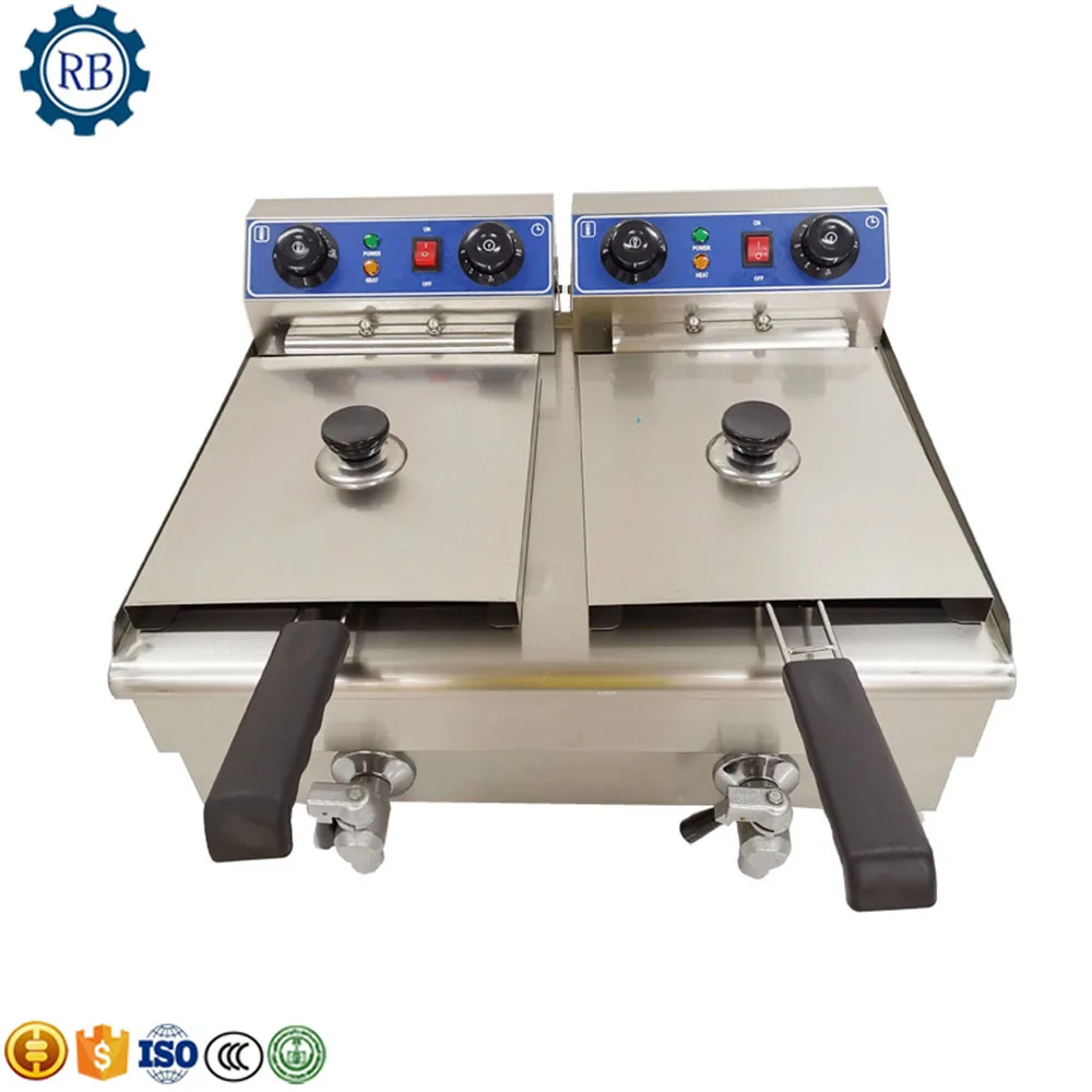 Small Table Model Chicken Frying Machine Single Tank Electric Heated Chicken Wings Fryer Potato Chips Frying Stove for Home