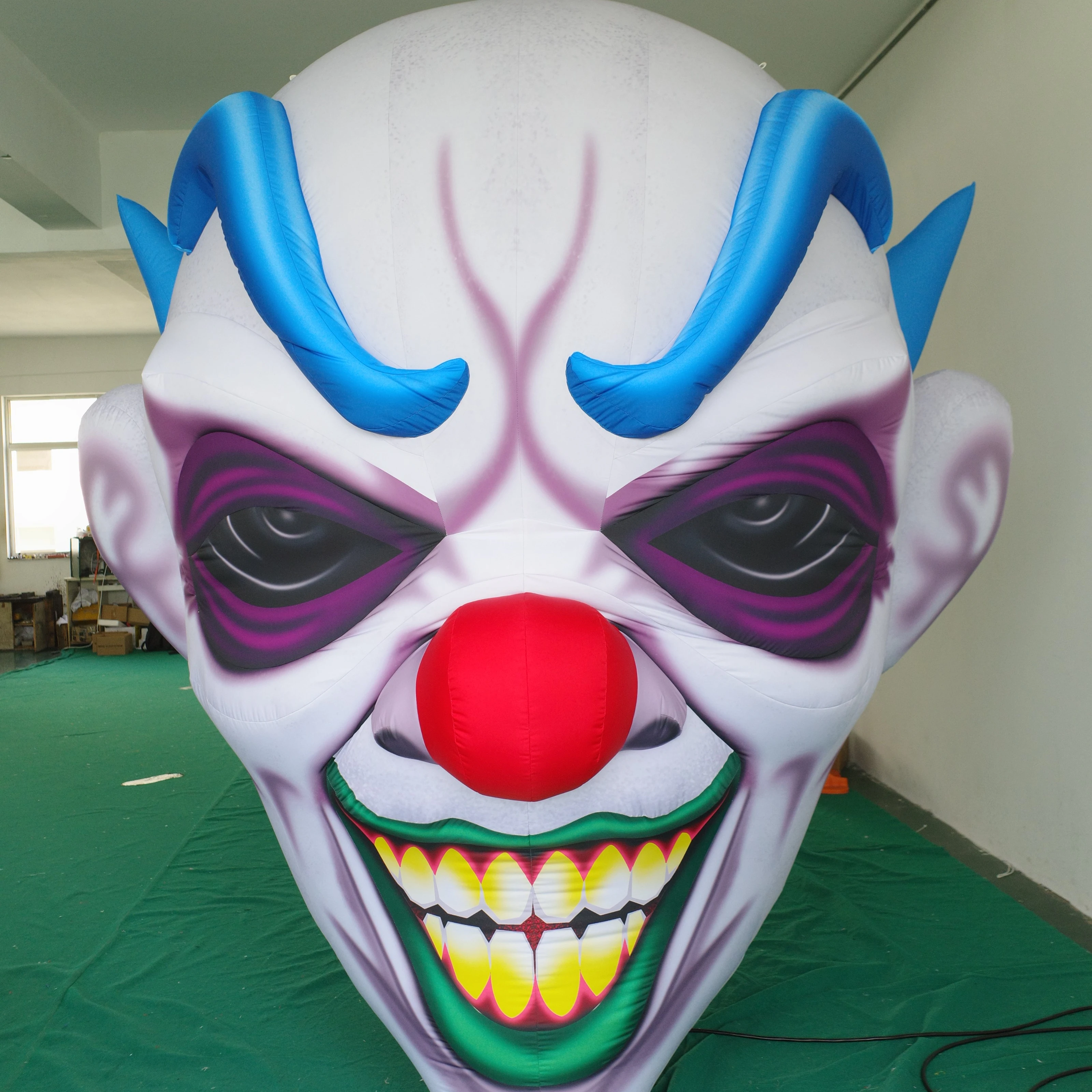 Professional Large Inflatable Horror Clown Head Prop, Premium Hanging Inflatable for Commercial Exhibition & Promotion