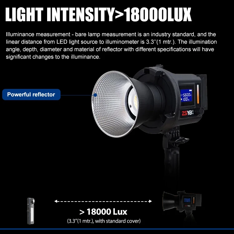 ZSYB W80B 80W Handheld Led Video COB Light 2700K-6500K