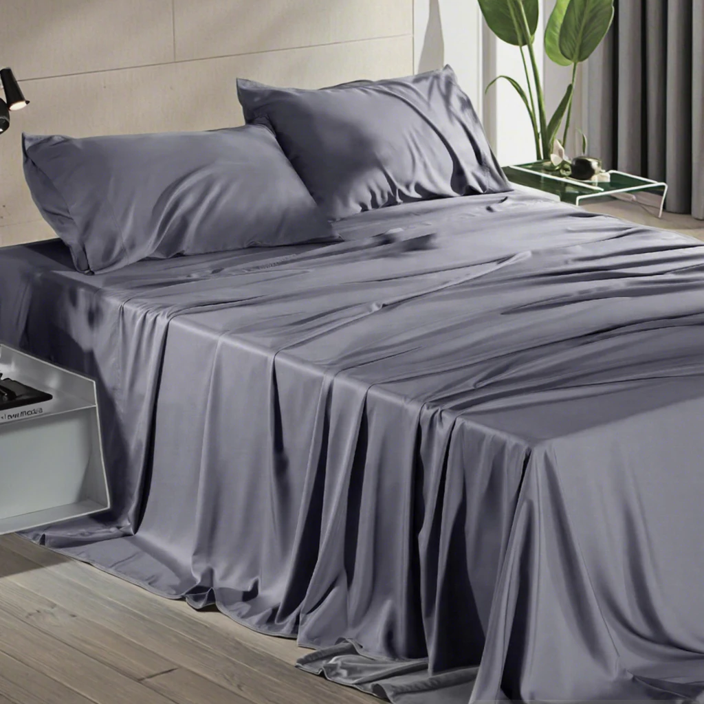 100% Bamboo Fiber Sheet Breathable Organic Modern Bedding Set with Pure Bamboo Cooling Sheets