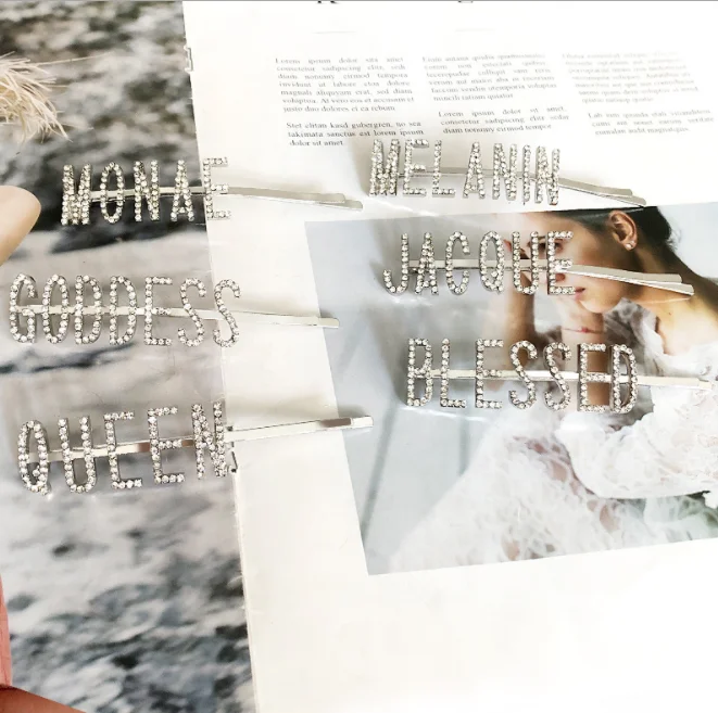 
Красивые нежные заколки для волос новейший стиль заколки для волос для девочек Китайская Фабрика оптовая продажа заколки для волос со словами 