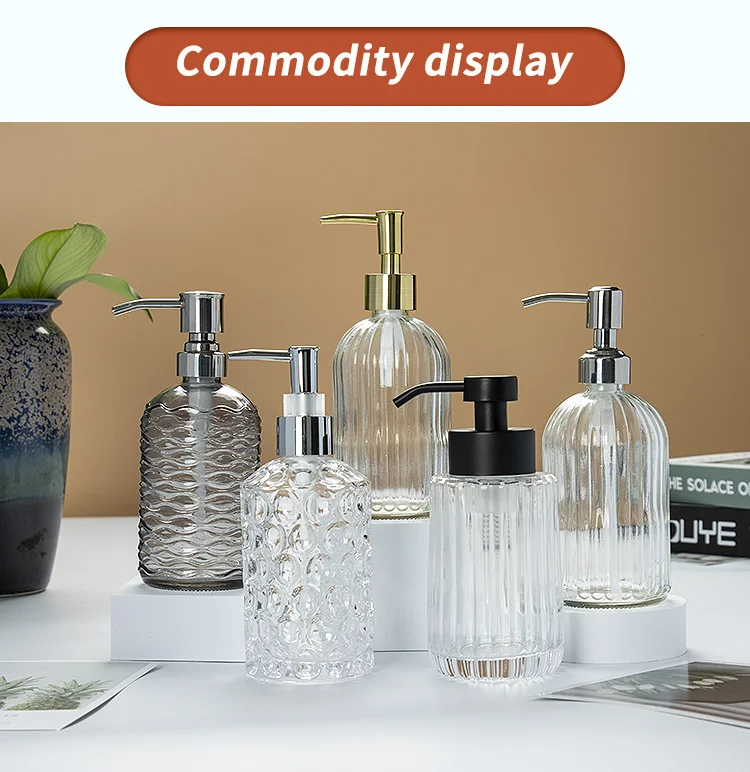 Transparent Thick Boston Round Glass Pint Essential Oil Lotion Soap