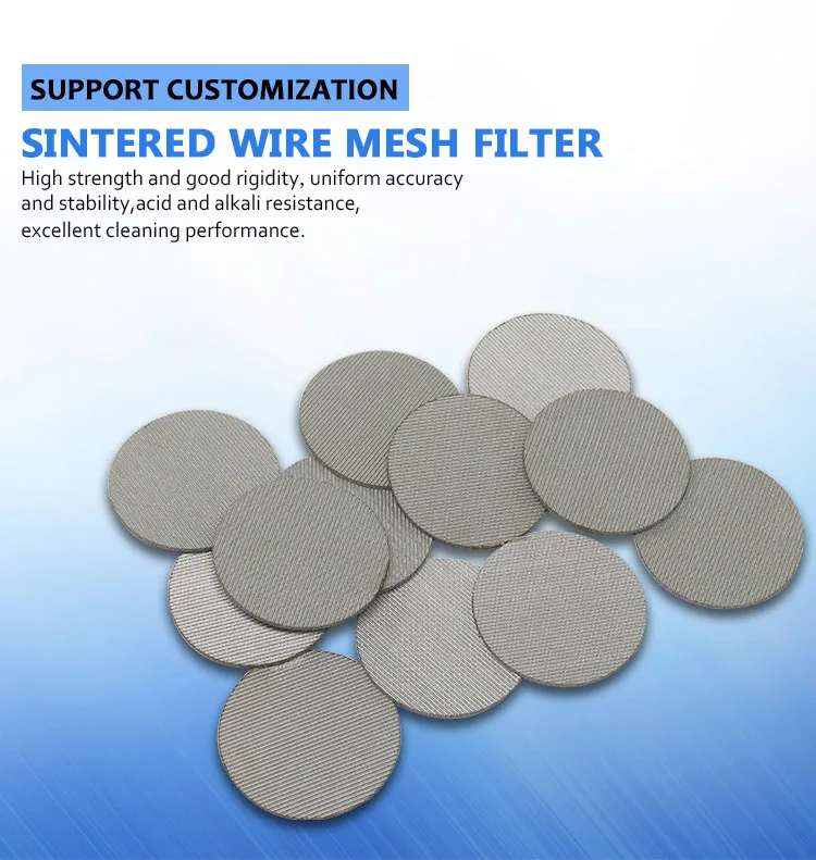 Sintered Disc Filter Circular Screen Filter Gasket Metal Screen Gasket ...