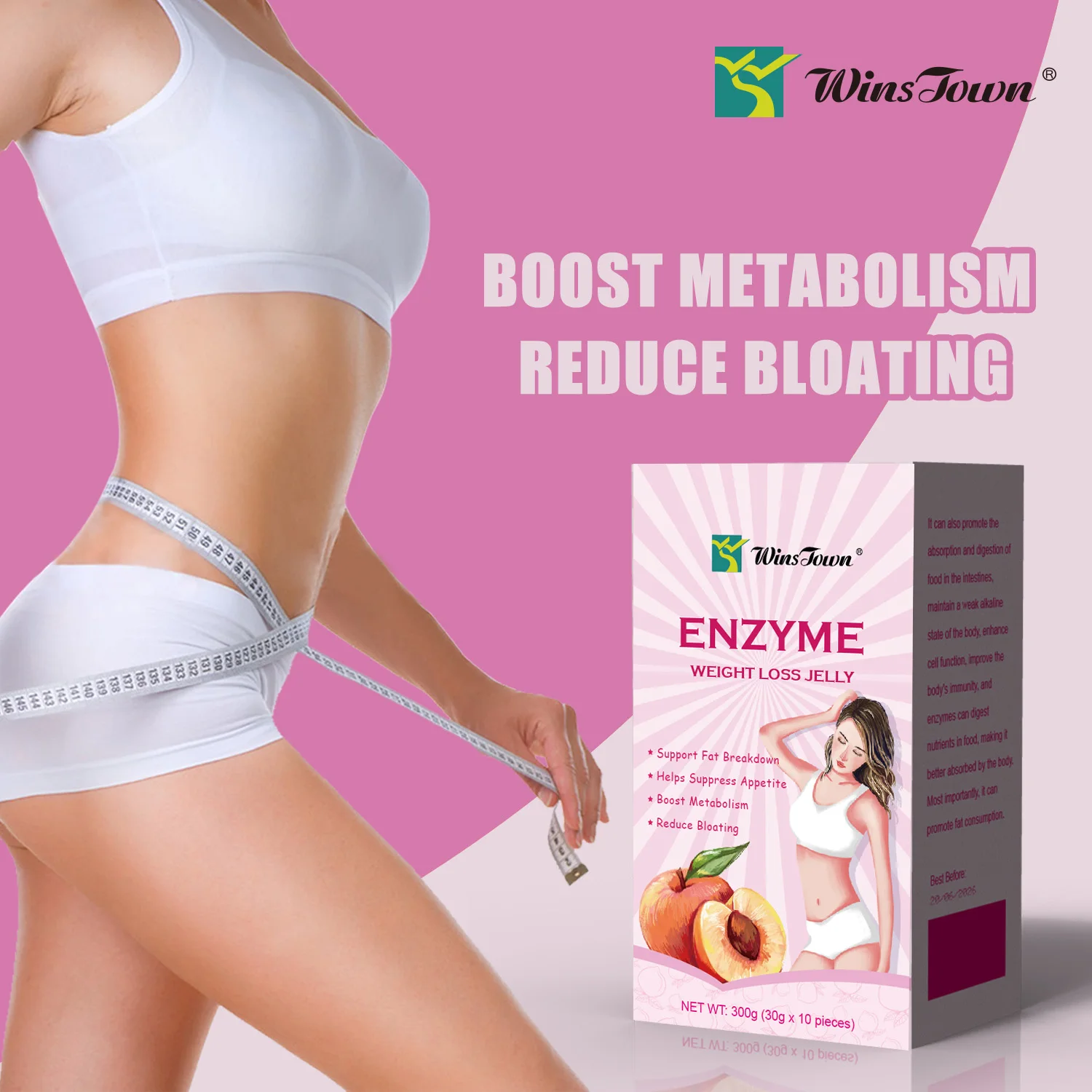 Customized Weight Loss Enzymes Peach Flavor Enzyme Jelly Pudding Detox