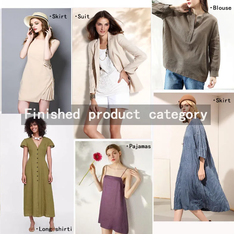 Wholesale Solid Color Plain Dyed Natural Thin Woven Linen Fabric Linen