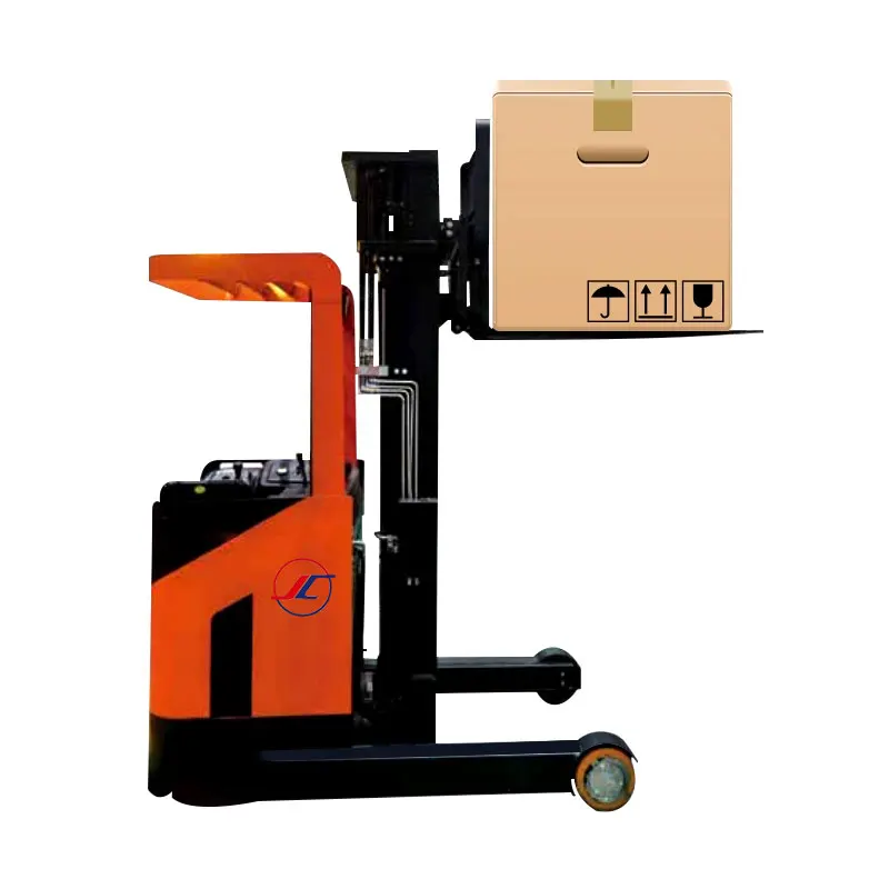 Hot Sale Standing Reach 2 ton Full Electric Forklift Self-lifting Battery Pallet Stacker Truck