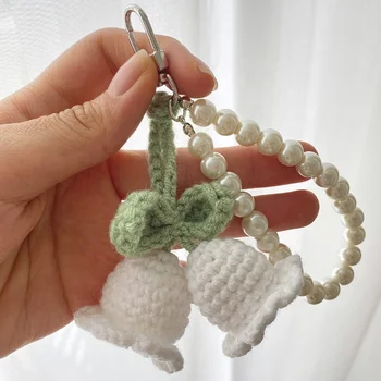 Portachiavi - Charms per Borse, in pelle e Vetro di , (Colori assortiti