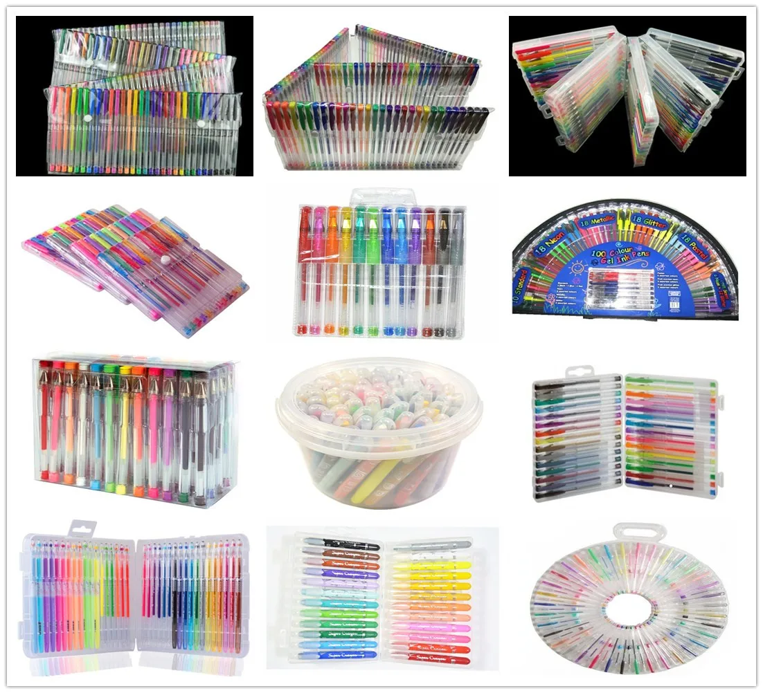 Colorful Pen Set 120 Pack No Duplicates Unique Colors Art Gel Pens - Buy Custom Ink ...