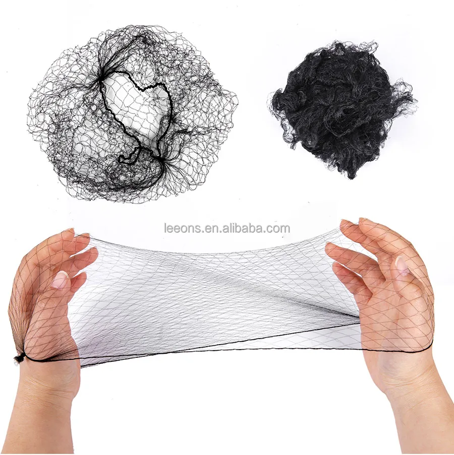 Leeons 1430 Inch Large Mesh Elastic Lined Wig Net Disposable Nylon
