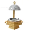 8L Hexagonal Marble Water Transfer Printed Round Lid Dining Stove