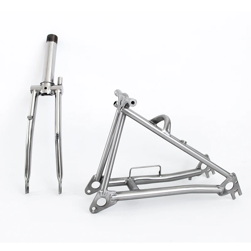 Titanium Front Fork Rear Triangle Folding Bike Using