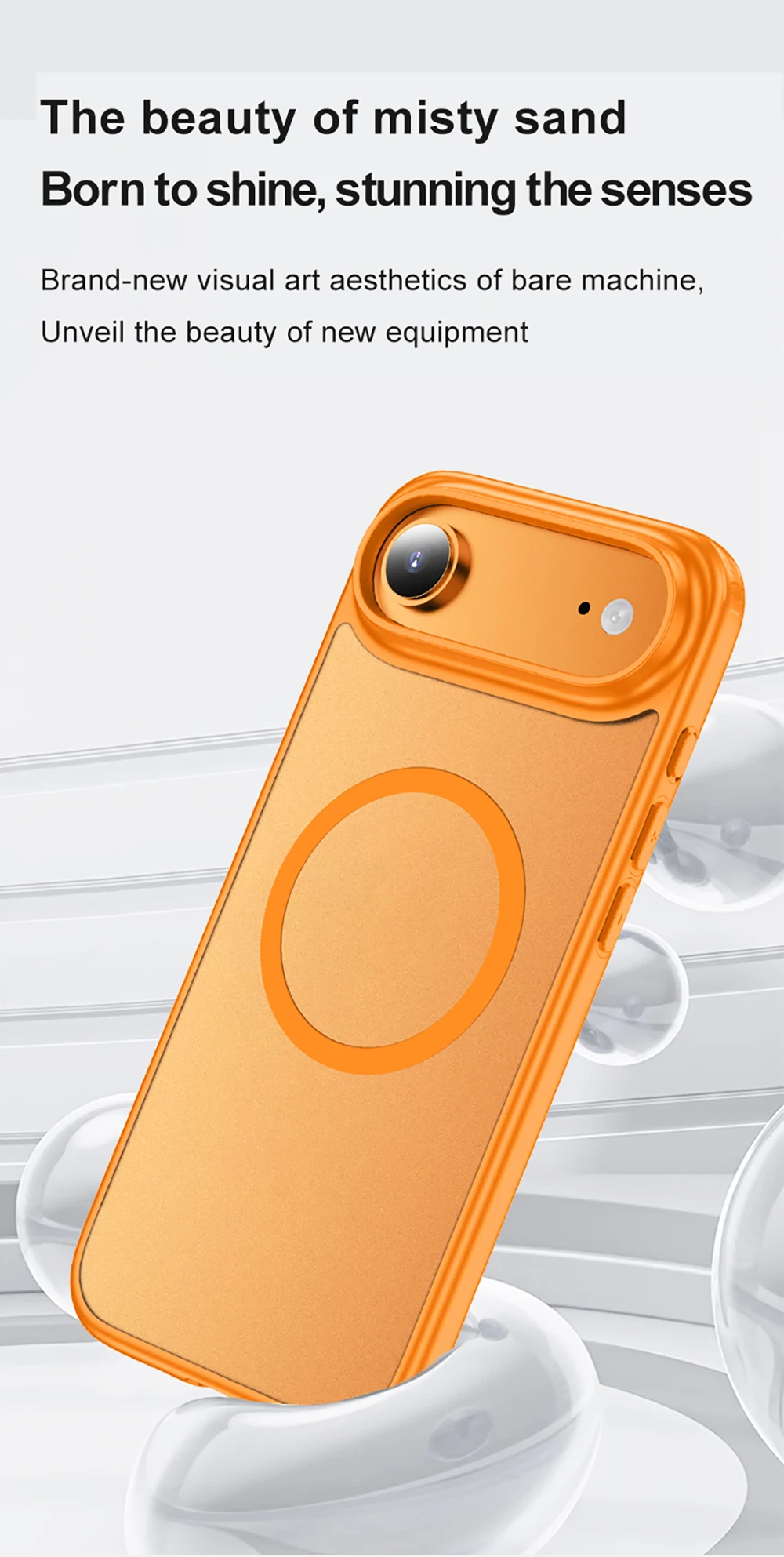 product laudtec magnetic matte phone cases for iphone 17 air 16 15 13 pro max charging luxury cover skin feel shockproof shell sjk1094-7