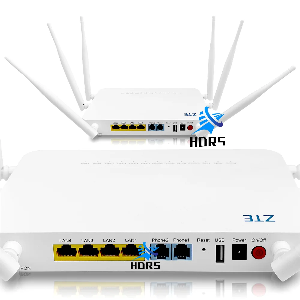 Brand New Zte F680 4ge +2pots + High Dual Band Wifi Gpon Ont Onu Router