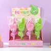 Pink green index finger