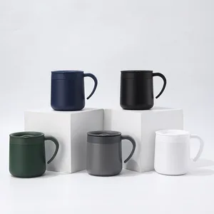 D5038 Metal Coffee Cup 304 Stainless Steel Thermos Mug Double Vacuum  Mug Portable Handle Mug