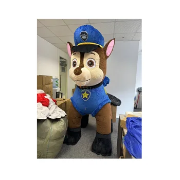 Funny Cartoon Character Paw Dog Patrol Mascot Costume Kids Birthday Cosplay Inflatable Dog Mascot Costume Cloth Plush Suit