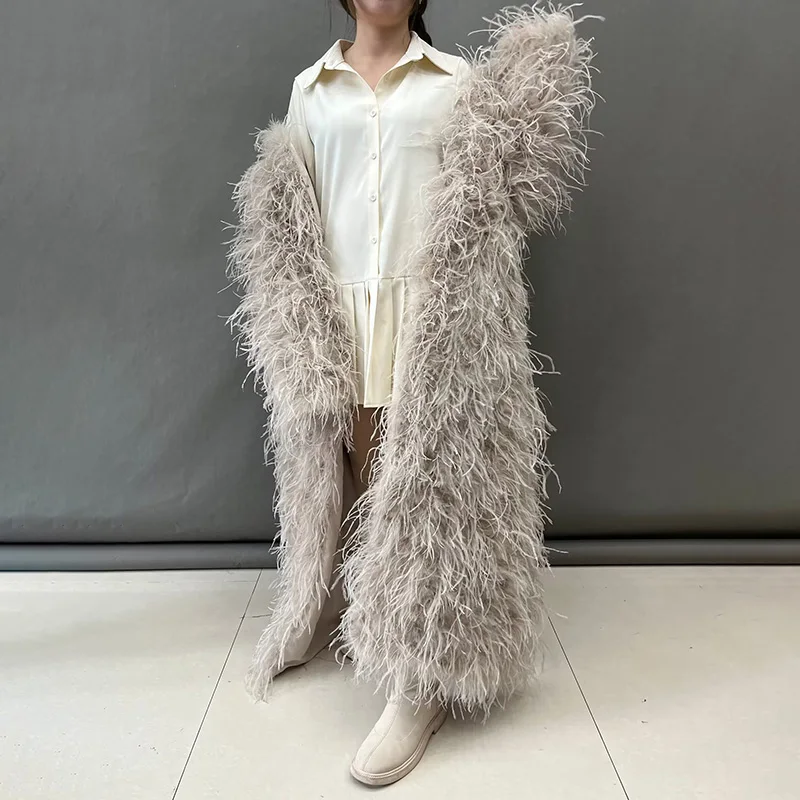 【新品タグ付】deres/feather long coat 205082440-1-white