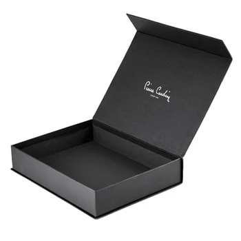 Custom Mini Order Black Cardboard Book Magnet Box Key Luxury Packaging With Foam