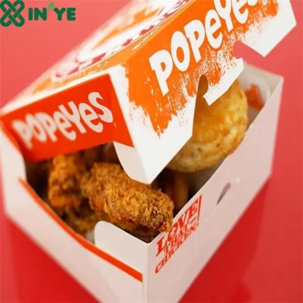 paper food pails take away round/square base fried chicken box