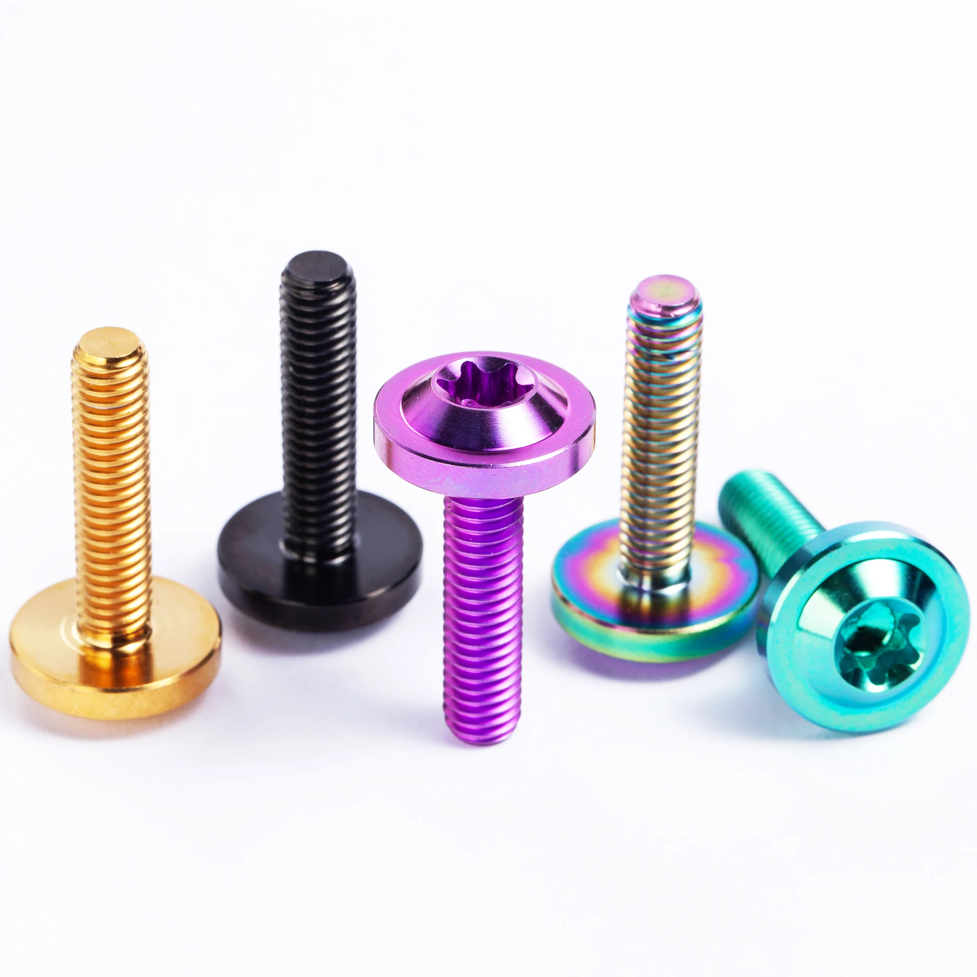 Gr5 Industrial Grade Titanium Bolts PVD/Anodized M6 M8 M10 50mm Brake Disc Bolt for Motorcycle Bicycle Umbrella Customized