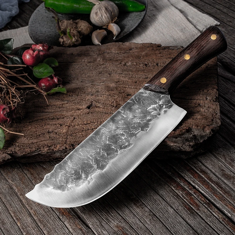 1pc, Stainless Steel Kitchen Knife Handmade Forged Butcher Knife Vegetable  Cleaver Cutting Kitchen Tools