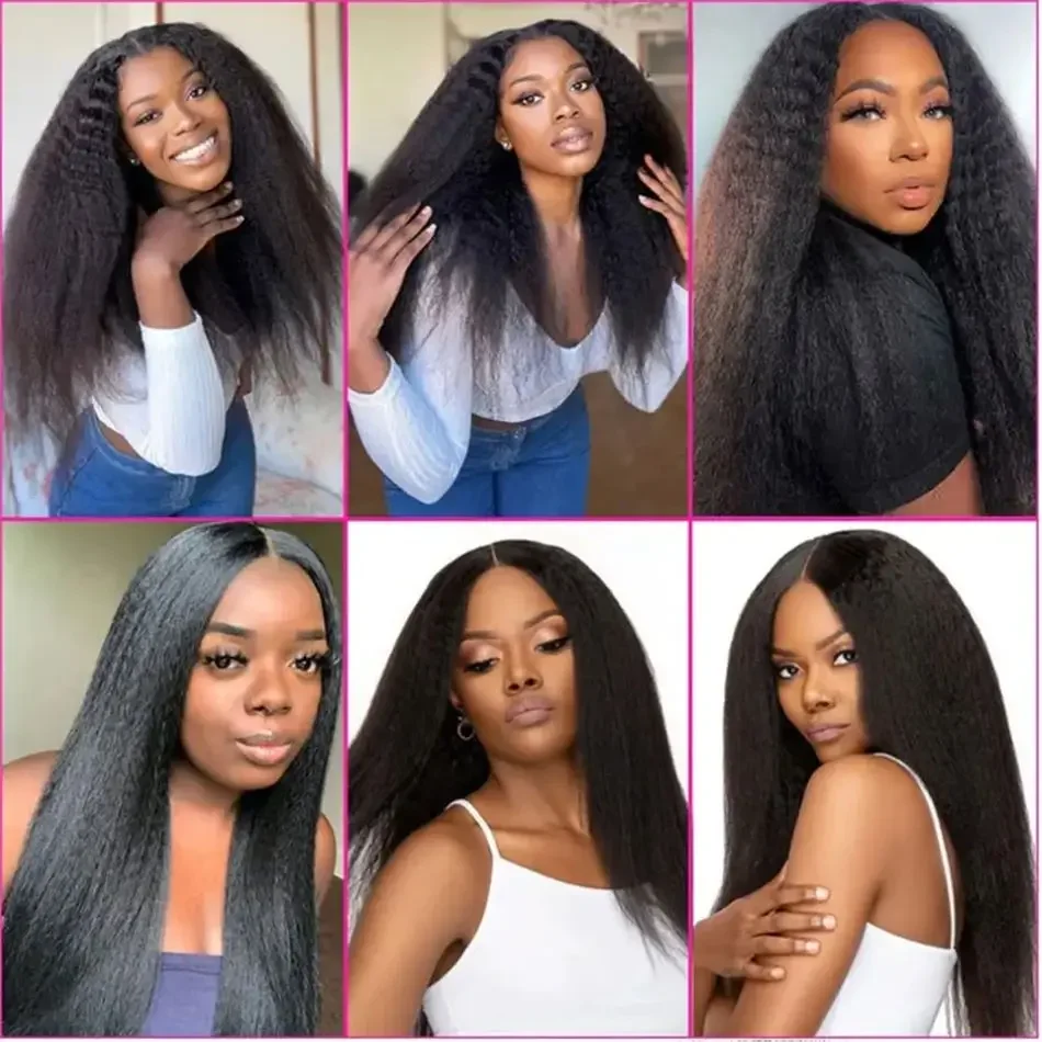 Extension per capelli umani con clip, lisci e crespi, neri, testa piena, 120 g, 8 pezzi, 18 clip, 10-26 pollici, colore 1B_voghion.com