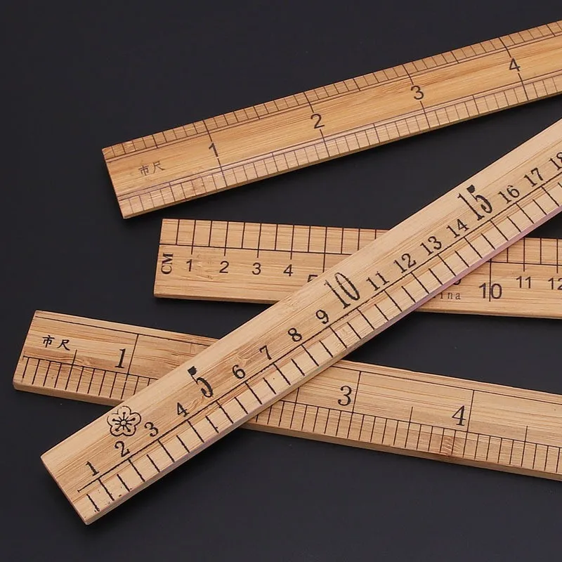Custom Cheap logo on 2 Meter Folding Ruler Natural Wooden Color Inch and mm Scale Division Printing Rule Made of Wood