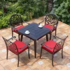 4-4 chairs+80*80cm round pattern table