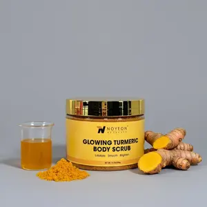 NOYEON Vegan Turmeric Extract & Vitamin E Sea Salt Body Scrub-Moisturizing for All Skin Types