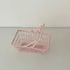 Cesta pequeña rosa