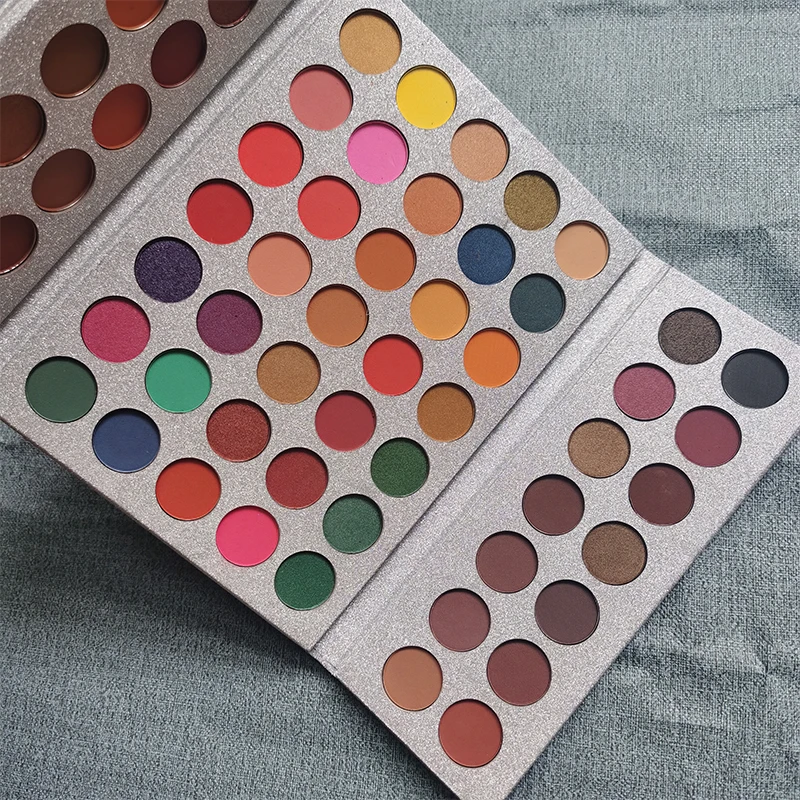 63 color foldable eyeshadow private custom logo makeup eyeshadow palette