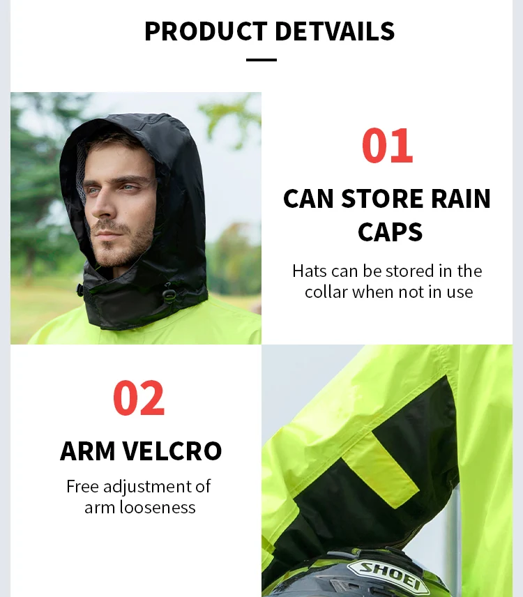Rain Coat Waterproof Motorcycle Suit Raincoat Adults Fashion Raincoat