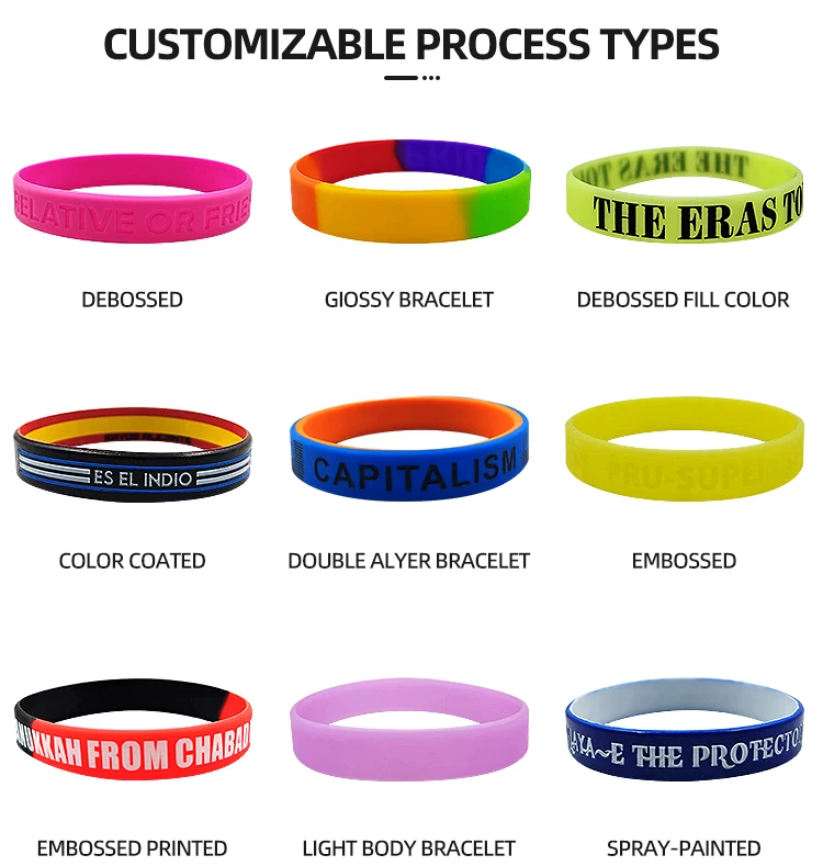 Professional manufacturer silicone rubber bracelet wholesale silicone bracelet wristband printing custom silicone bracelet