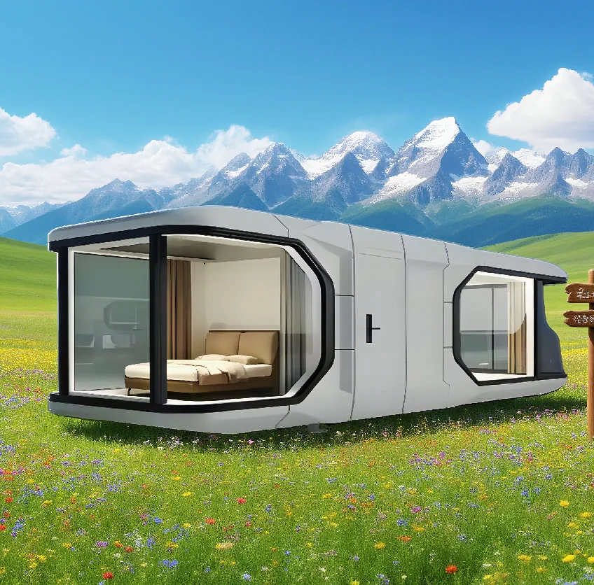 Compact Mobile Prefabricated Space Capsule for Relaxation