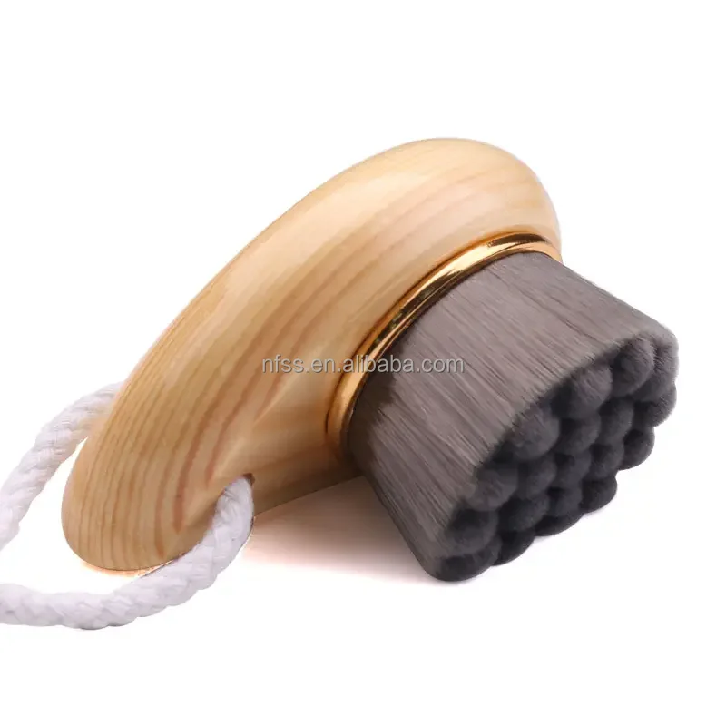  Ft Bamboo Wooden Manual Facial Makeup Soap Cleaner Wash Scrub Massage Cleansing Brushes Cleanser Face Cleaning Brush With Case