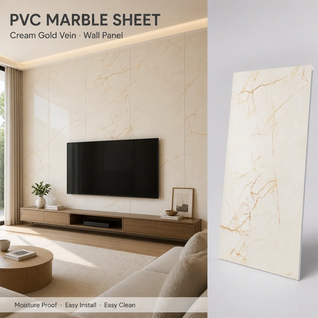 Direkt vom Hersteller: PVC-Marmorplatten, wasserdicht, UV-beständig, Wandpaneele, individuelle Größen, OEM-Aufträge verfügbar