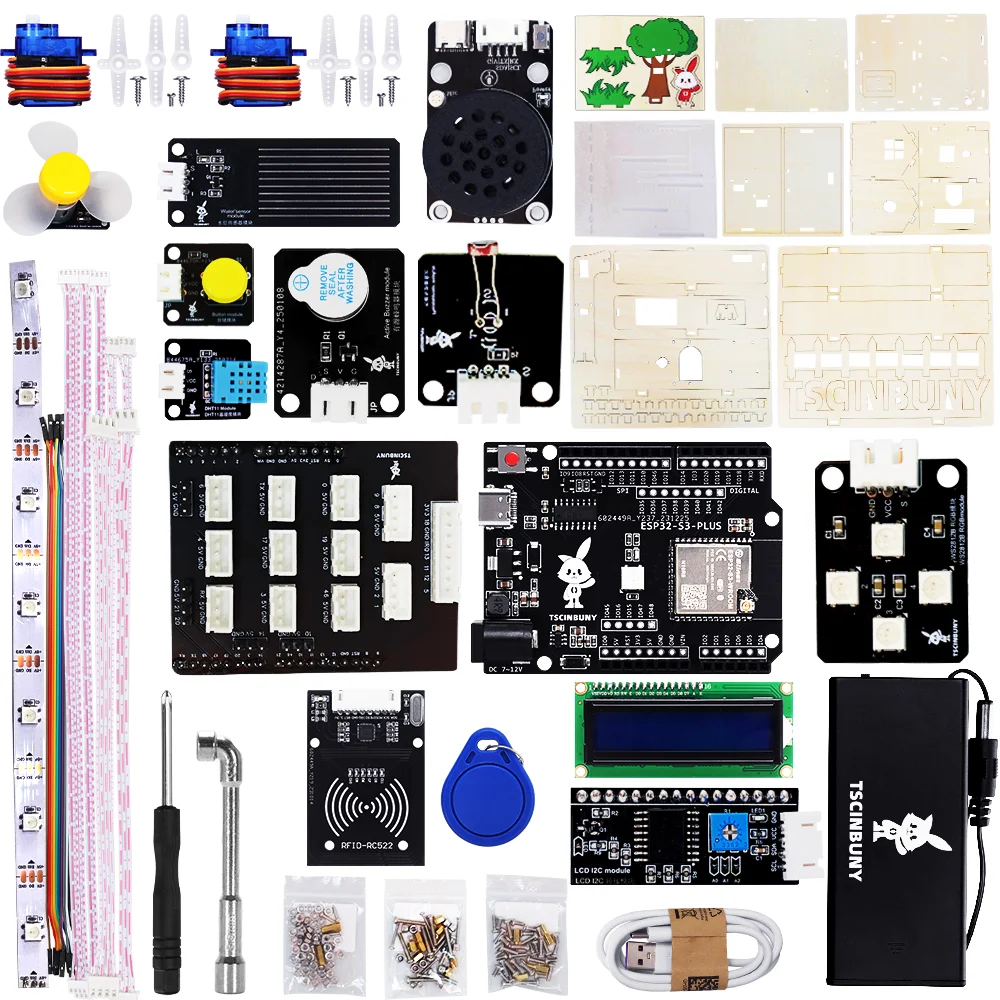 Tscinbuny Wooden DIY IoT Voice Smart Stem Toys Stem Education Kit for ...